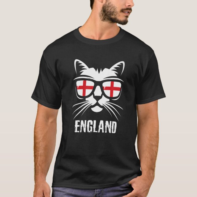 Cat England Flag T-Shirt (Front)