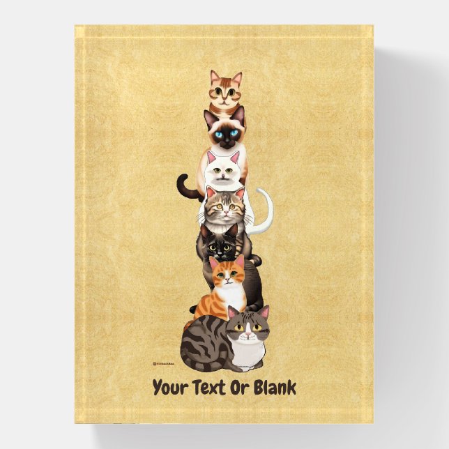 Cat-Er-Pillar Feline Tower Paperweight (Vertical)