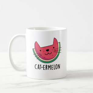 Cat-ermelon Funny Cat Watermelon Pun Coffee Mug
