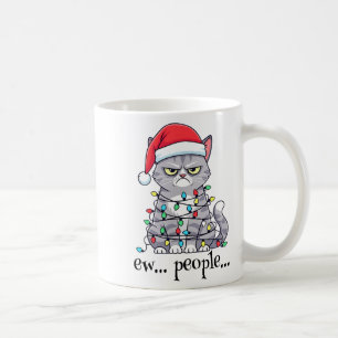 Cat Ew People Adult Humor Mens Womens Introvert An Coffee Mug