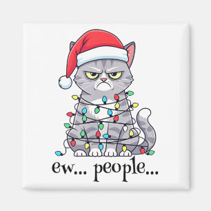 Cat Ew People Adult Humor Mens Womens Introvert An Magnet