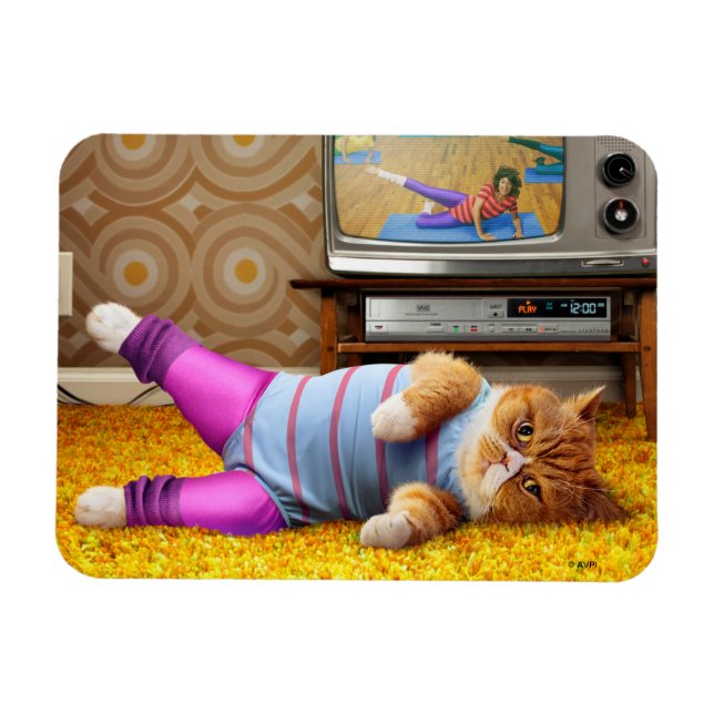 Cat Exercising Magnet (Horizontal)