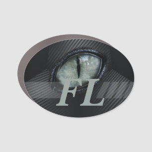 Cat Eye and State Personalized Car Magnet