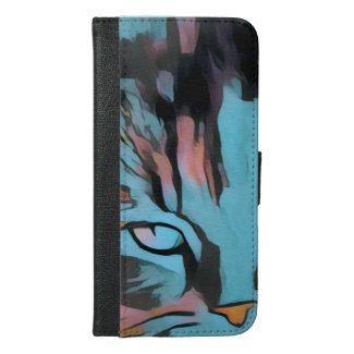 Cat eye art iPhone or galaxy wallet case
