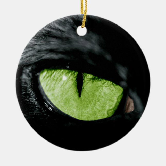 Cat eye ceramic ornament (Front)