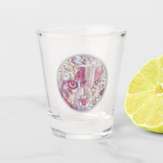 Cat eyes-abstract art shot glass