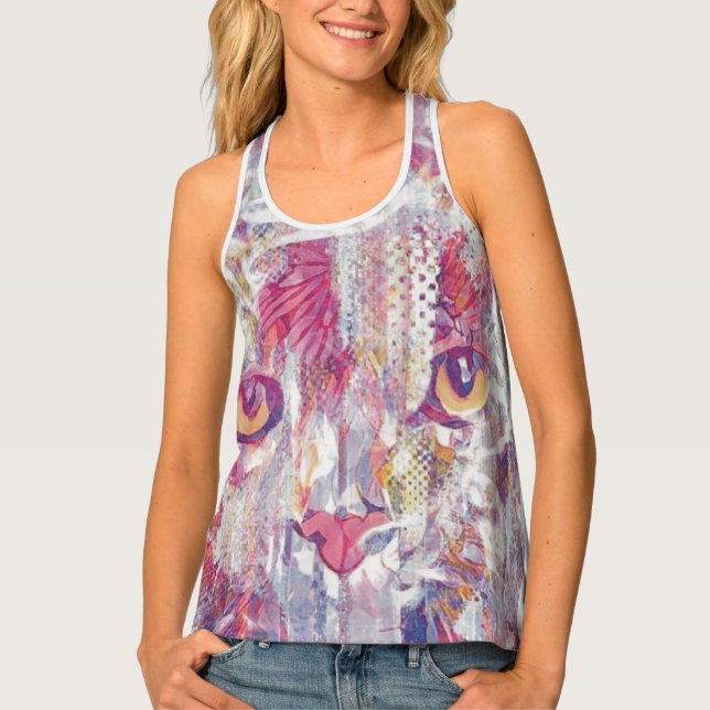 Cat Eyes- abstract art Tank Top (Front)