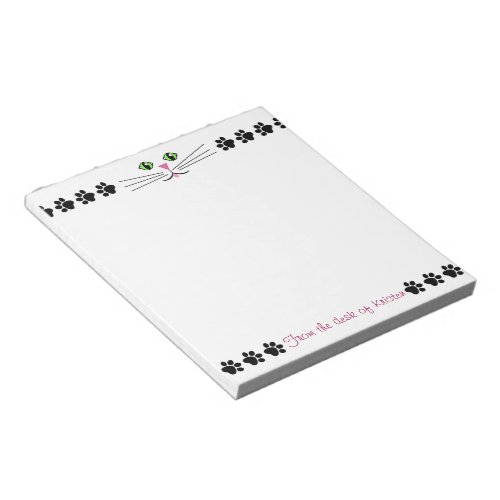 Cat Eyes And Paw Prints 55 x 6 Notepad 