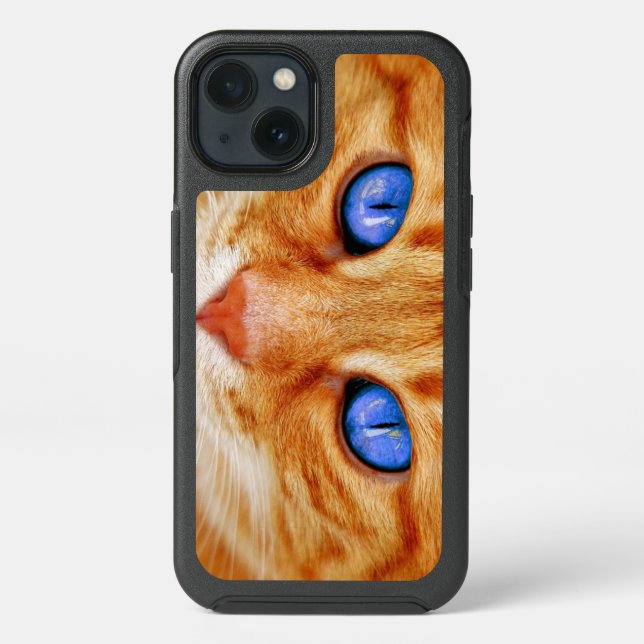 Cat Eyes Cat Eyes Face Tiger Mackerel Red Cat Otterbox iPhone Case (Back)