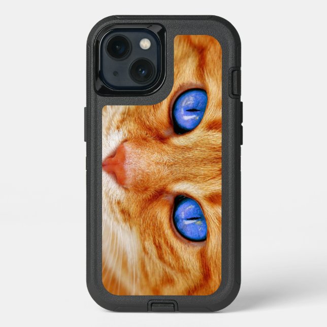 Cat Eyes Cat Eyes Face Tiger Mackerel Red Cat Otterbox iPhone Case (Back)