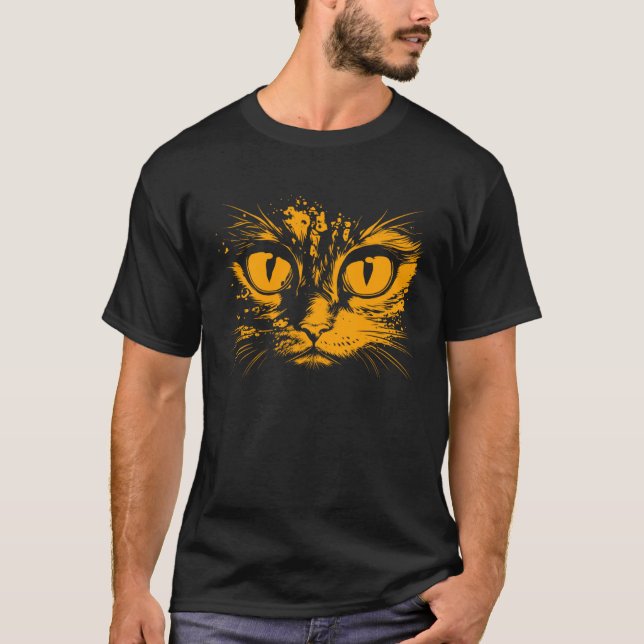 Cat Eyes Face Costume Mom Lady  1 T-Shirt (Front)