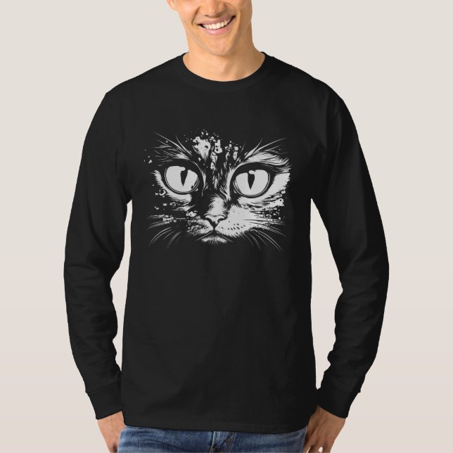 Cat Eyes Face Costume Mom Lady T-Shirt (Front)