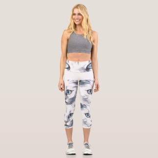 Cat eyes High Waisted Capris