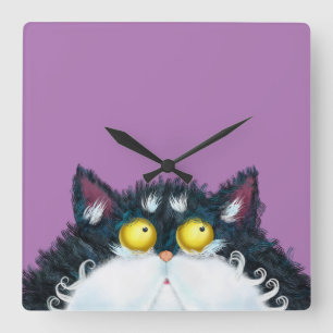 Cat eyes looking large clock
