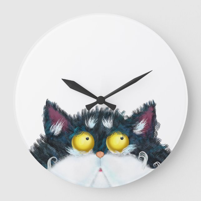 Cat eyes looking large clock (Front)