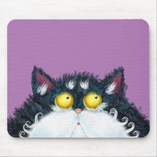 Cat eyes looking mouse pad