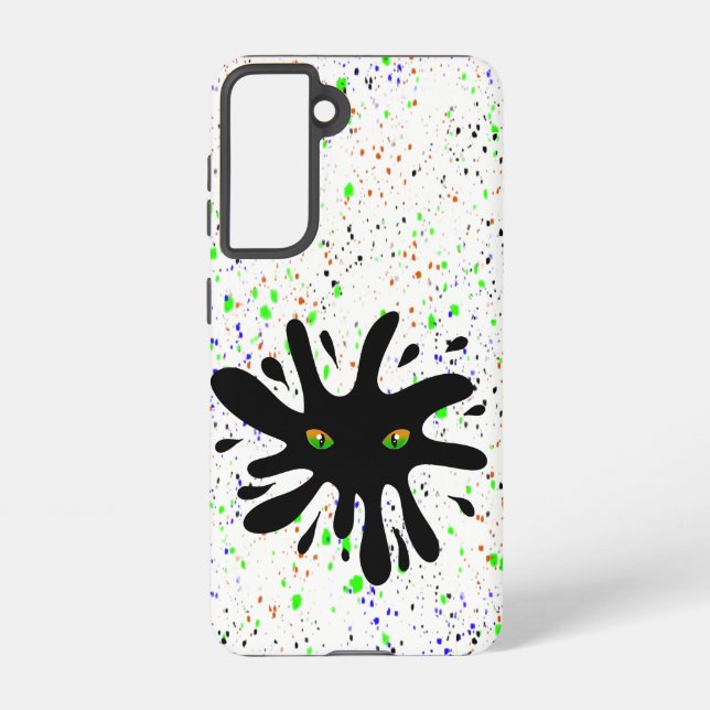 Cat Eyes Peering out a Black Hole Samsung Galaxy Case (Back)