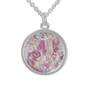 Cat Eyes Sterling Silver Necklace