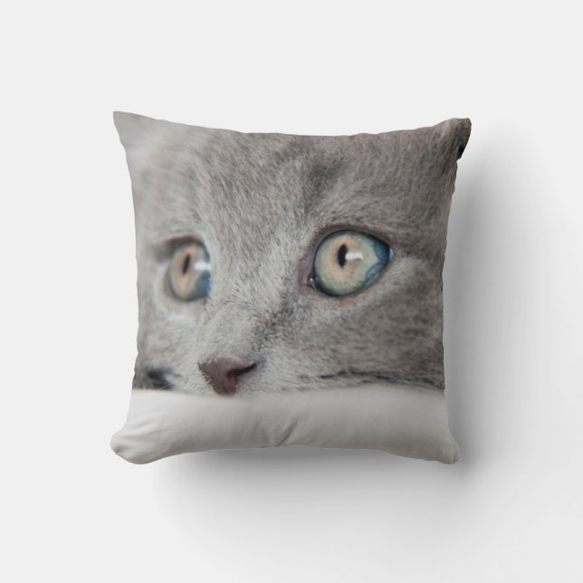 Cat Eyes Throw Pillow (Front)