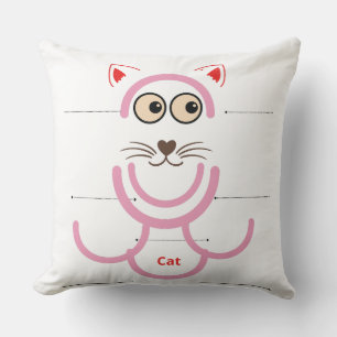 Cat eyes throw pillow