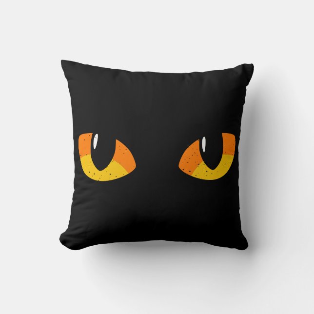 Cat Eyes Throw Pillow (Front)