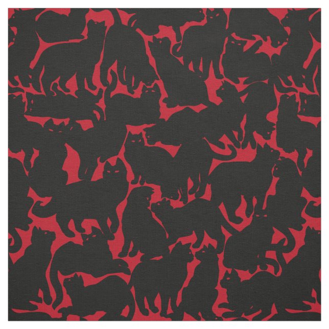 Cat Fabric Cat Lover Art Pattern Fabrics (Swatch)