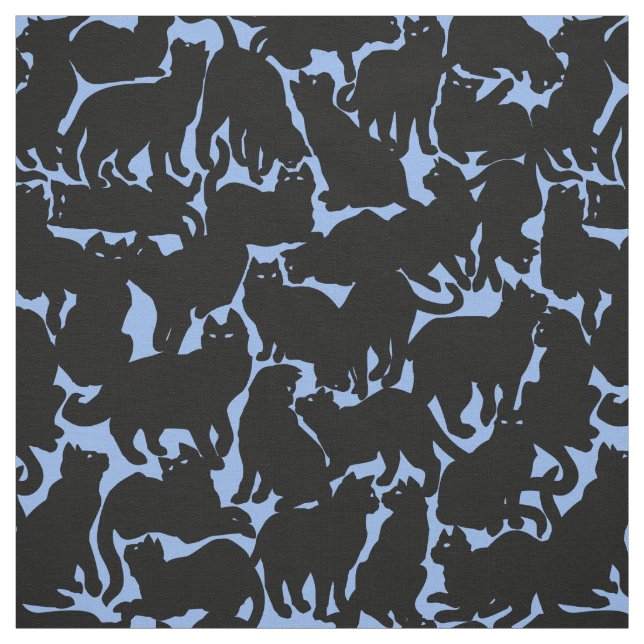 Cat Fabric Cat Lover Art Pattern Fabrics (Swatch)
