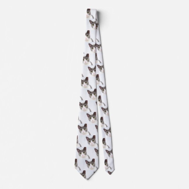 Cat Face 02 Neck Tie (Front)