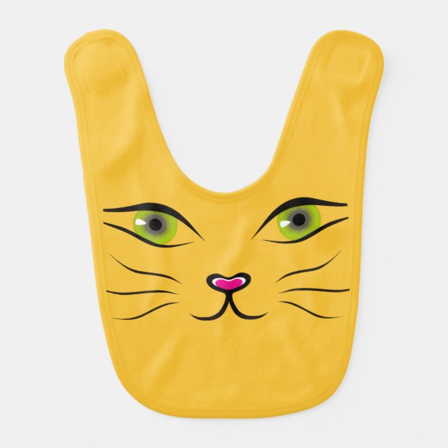 Cat Face Baby Bib (Front)