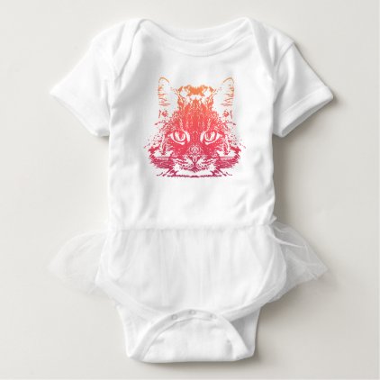 Cat face baby bodysuit