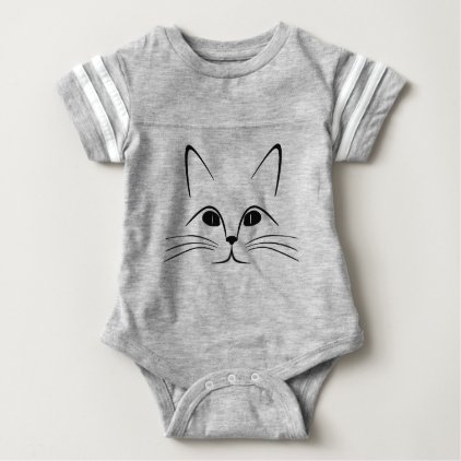 Cat Face Baby Bodysuit