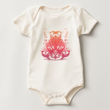 Cat face baby bodysuit