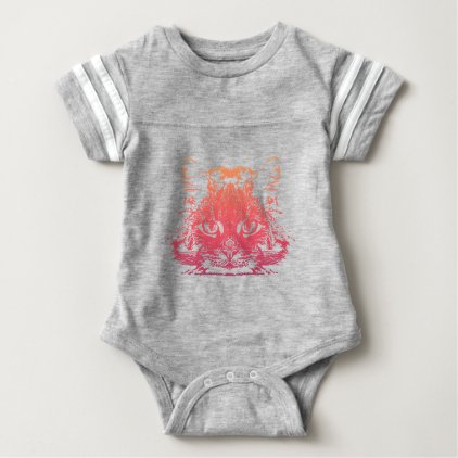 Cat face baby bodysuit