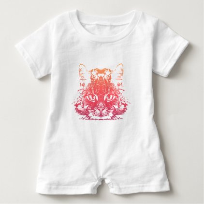 Cat face baby romper