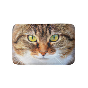Cat face bathroom mat
