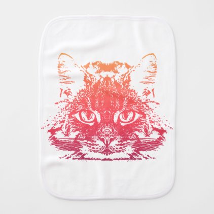 Cat face burp cloth