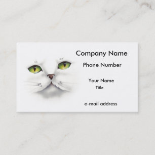 cat face business card