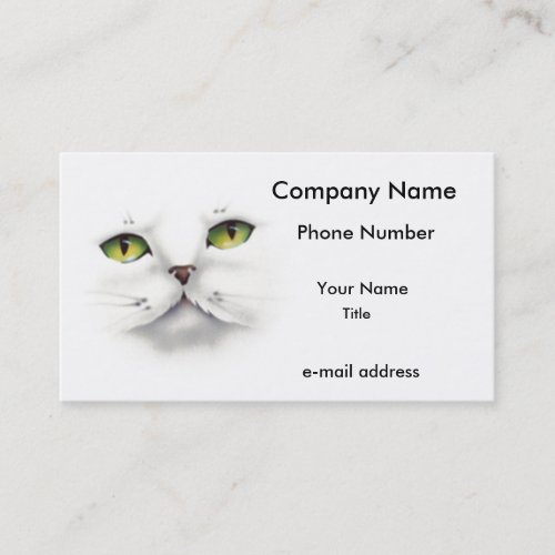 cat face business card