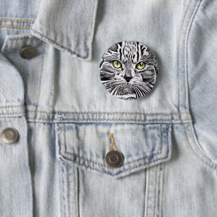 Cat face button