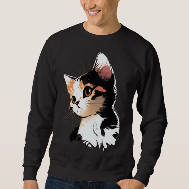 Cat Face  Cat  1 Sweatshirt (Front)