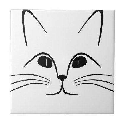 Cat Face Ceramic Tile