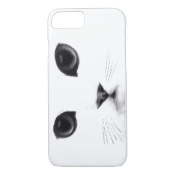 Cat Face Classic Features Iphone 8/7 Case by PattiJAdkins at Zazzle