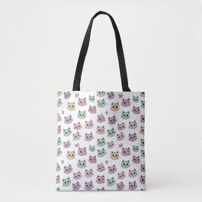 Cat Face Collection Tote Bag (Front)