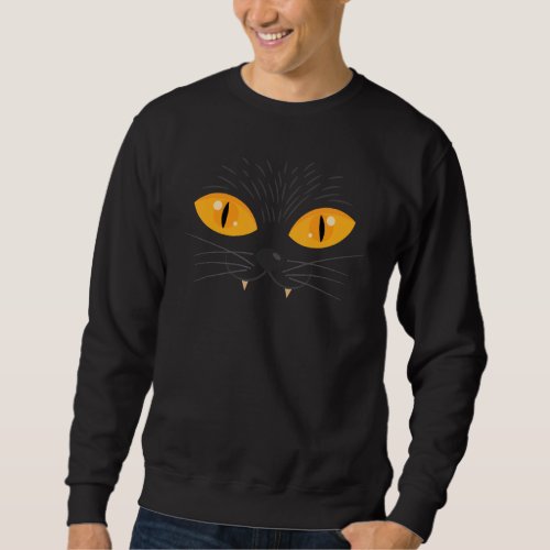 Cat Face Cute Halloween Costume Sweatshirt
