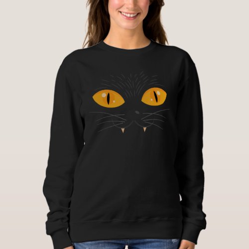 Cat Face Cute Halloween Costume Sweatshirt