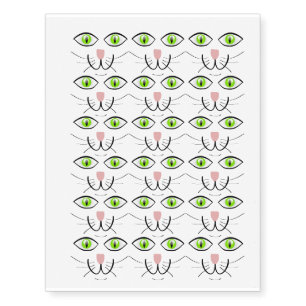 Cat Face Design Temporary Tattoos