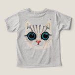 Cat Face Detailed Illustration Toddler T-shirt