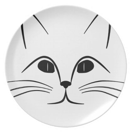 Cat Face Dinner Plate