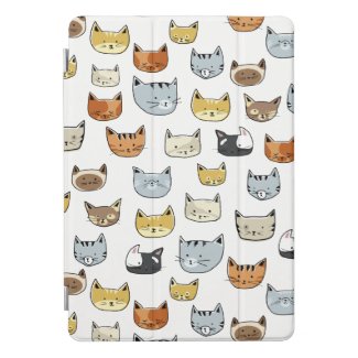 Cat Face Doodle Pattern