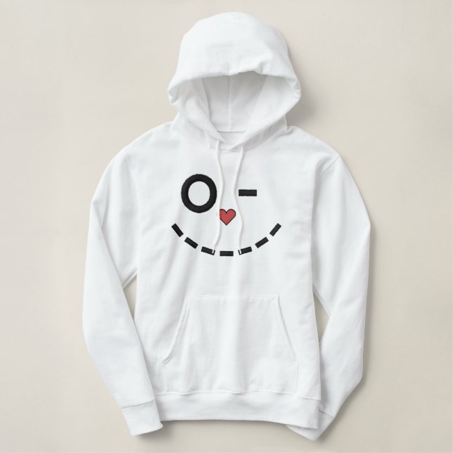 Cat Face Embroidered Hoodie (Design Front)